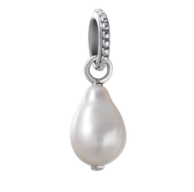 Sterling 925 silver charm the freshwater pearl bead pendant fits Pandora charm and European charm bracelet Xaxe.com