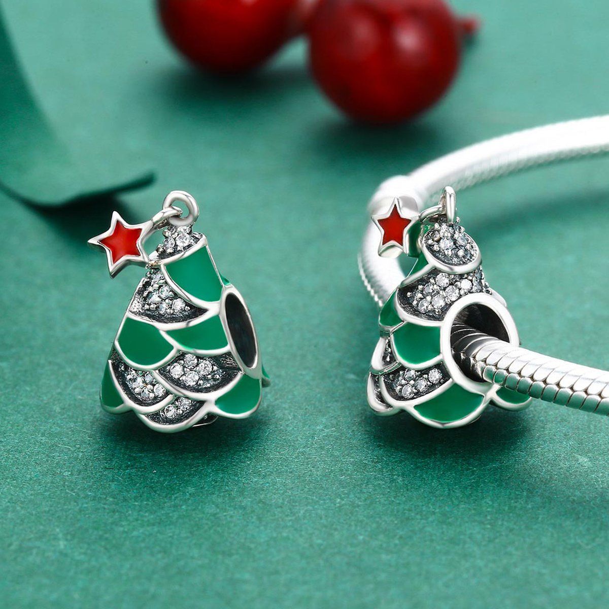 Sterling 925 silver charm the gift tree bead pendant fits Pandora charm and European charm bracelet Xaxe.com