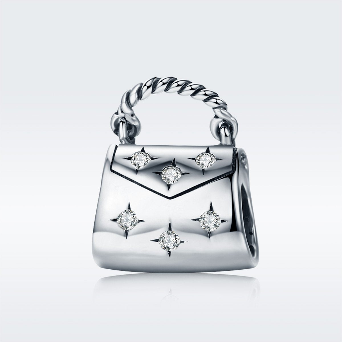 Sterling 925 silver charm the hand bag bead pendant fits Pandora charm and European charm bracelet Xaxe.com