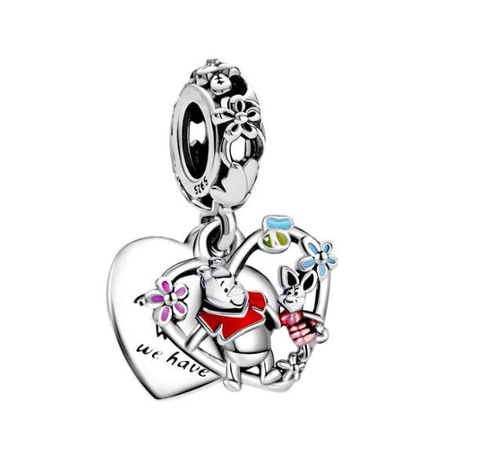 Sterling 925 silver charm the happy journey pendant fits Pandora charm and European charm bracelet Xaxe.com