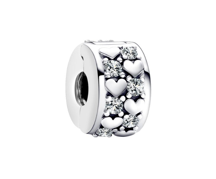 Sterling 925 silver charm the hearts bead pendant fits Pandora charm and European charm bracelet Xaxe.com