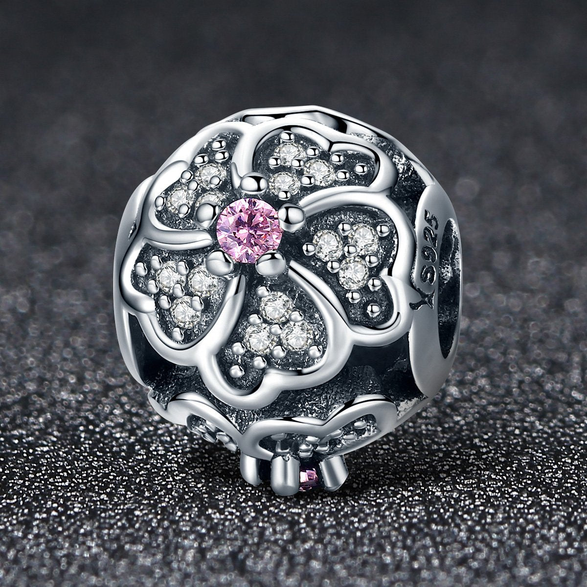 Sterling 925 silver charm the high land floral puls bead pendant fits Pandora charm and European charm bracelet Xaxe.com