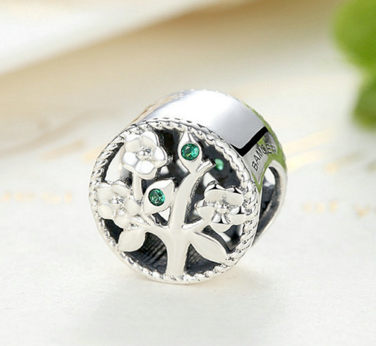 Sterling 925 silver charm the life tree bead pendant fits Pandora charm and European charm bracelet Xaxe.com