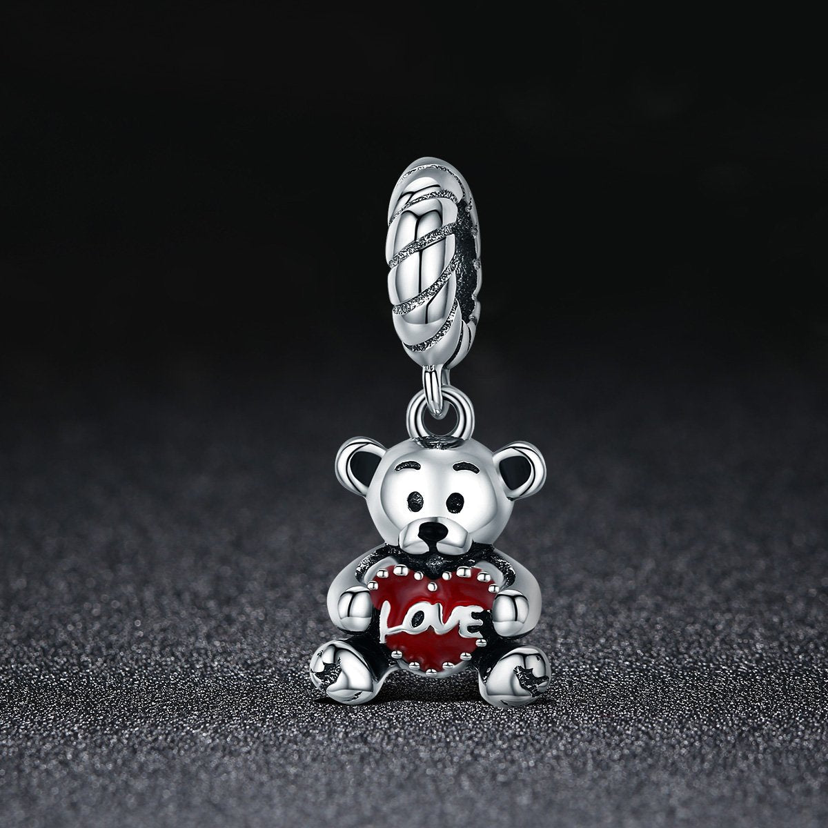 Sterling 925 silver charm the love bear bead pendant fits Pandora charm and European charm bracelet Xaxe.com