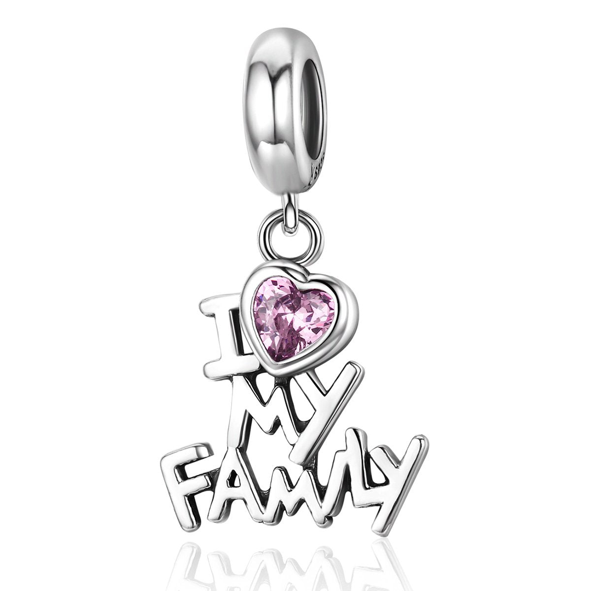 Sterling 925 silver charm the love family puls bead pendant fits Pandora charm and European charm bracelet Xaxe.com
