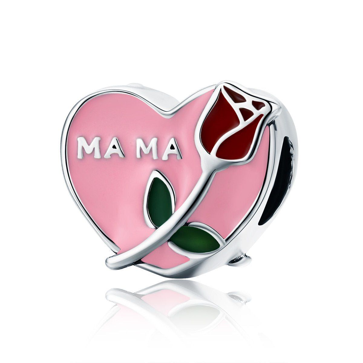 Sterling 925 silver charm the mama rose pendant fits Pandora charm and European charm bracelet Xaxe.com