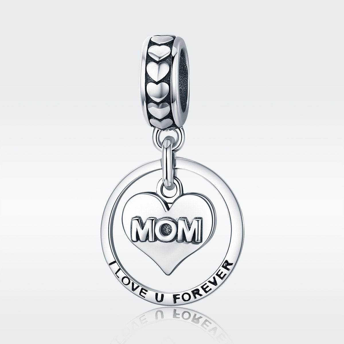 Sterling 925 silver charm the mom I love you forever pendant fits Pandora charm and European charm bracelet Xaxe.com