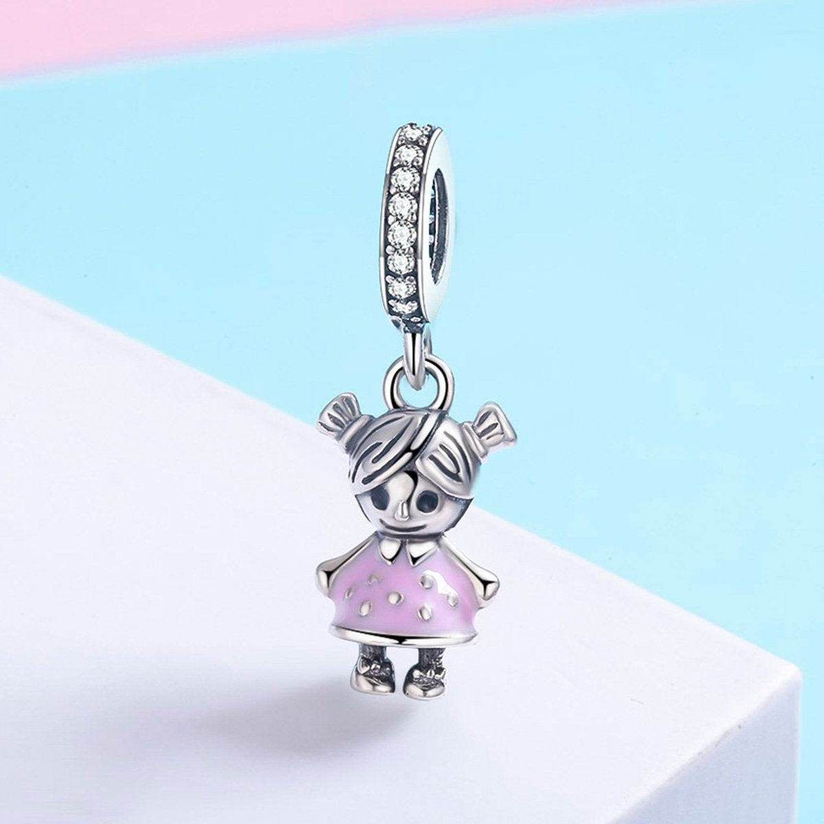 Sterling 925 silver charm the my girl bead pendant fits Pandora charm and European charm bracelet Xaxe.com