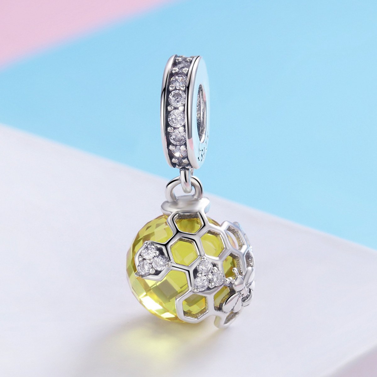 Sterling 925 silver charm the nest n honey pendant fits Pandora charm and European charm bracelet Xaxe.com