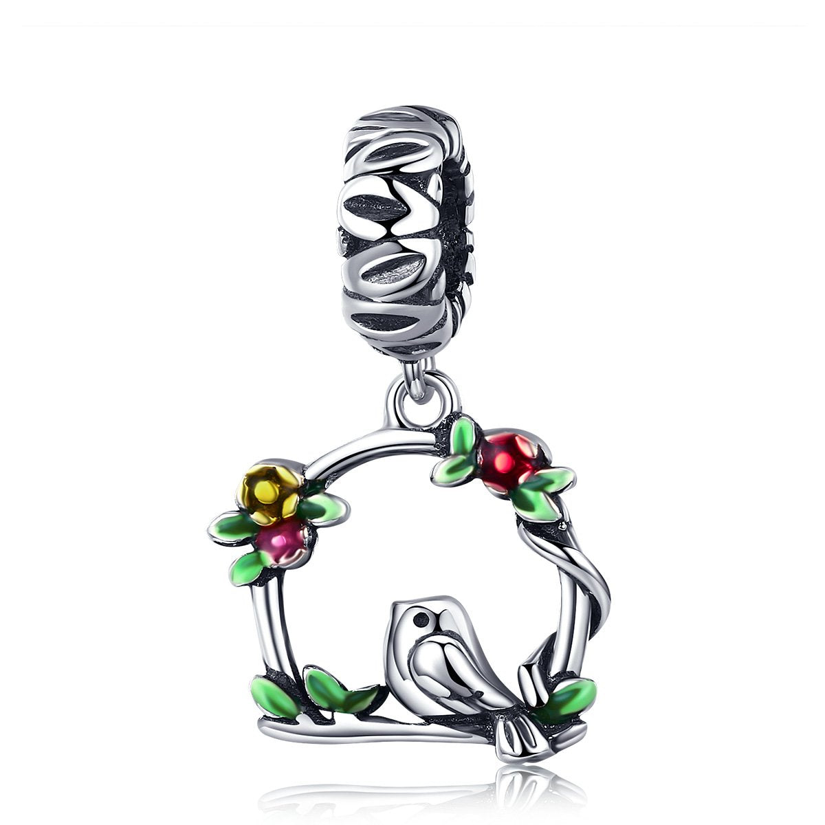 Sterling 925 silver charm the olive branch pendant fits Pandora charm and European charm bracelet Xaxe.com