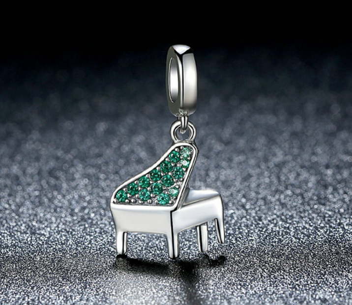 Sterling 925 silver charm the piano pendant fits Pandora charm and European charm bracelet Xaxe.com
