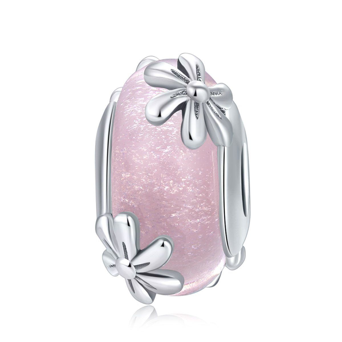 Sterling 925 silver charm the pink essay pendant fits Pandora charm and European charm bracelet Xaxe.com