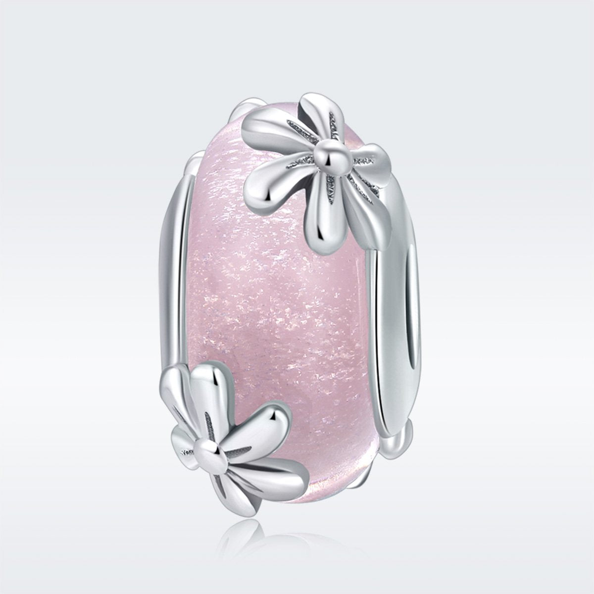 Sterling 925 silver charm the pink essay pendant fits Pandora charm and European charm bracelet Xaxe.com