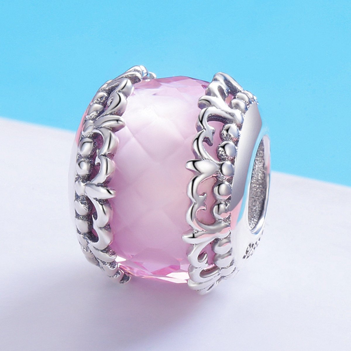Sterling 925 silver charm the pink origin fits Pandora charm and European charm bracelet Xaxe.com