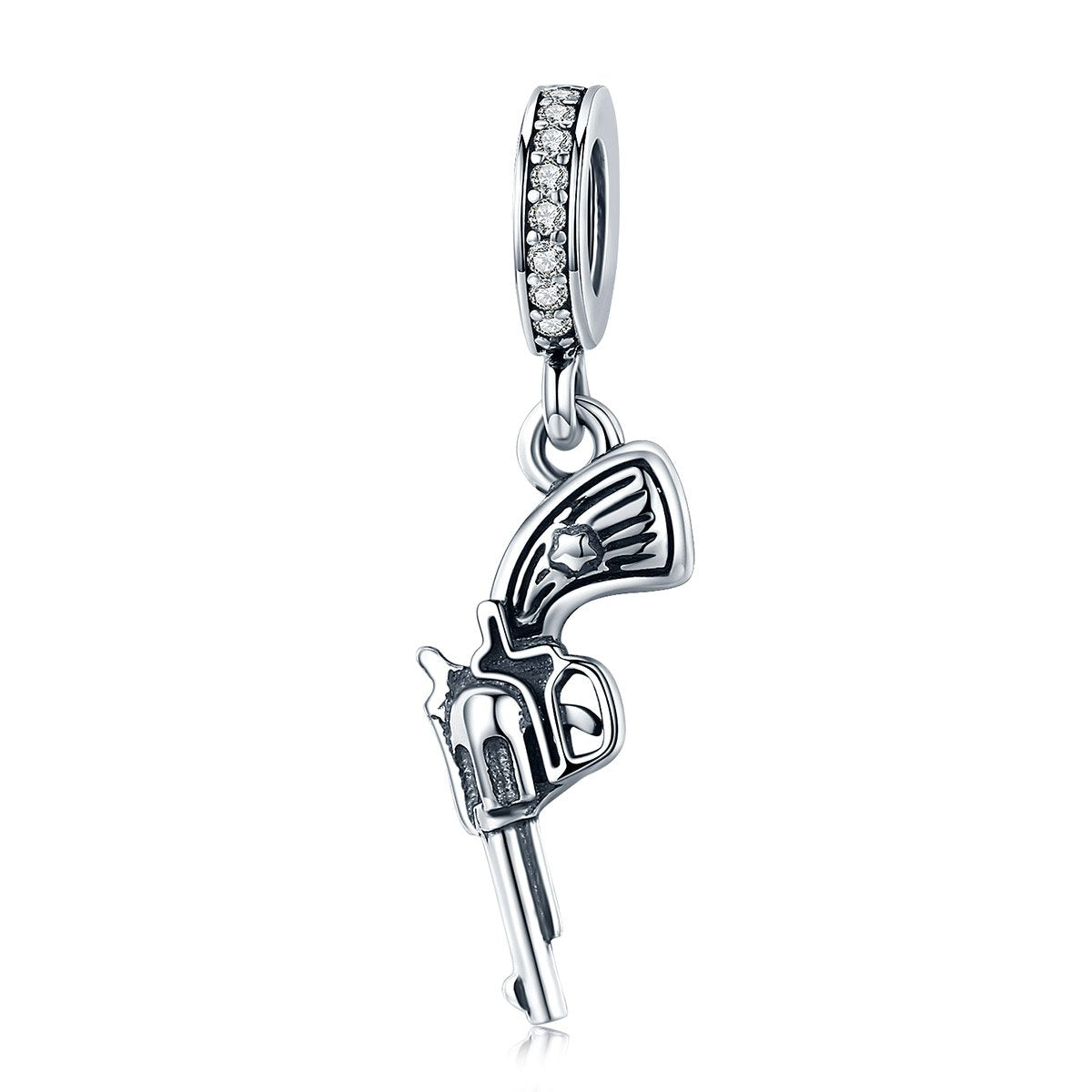 Sterling 925 silver charm the pistol bead pendant fits Pandora charm and European charm bracelet Xaxe.com