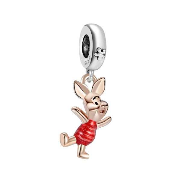 Sterling 925 silver charm the rabbit bead pendant fits Pandora charm and European charm bracelet Xaxe.com
