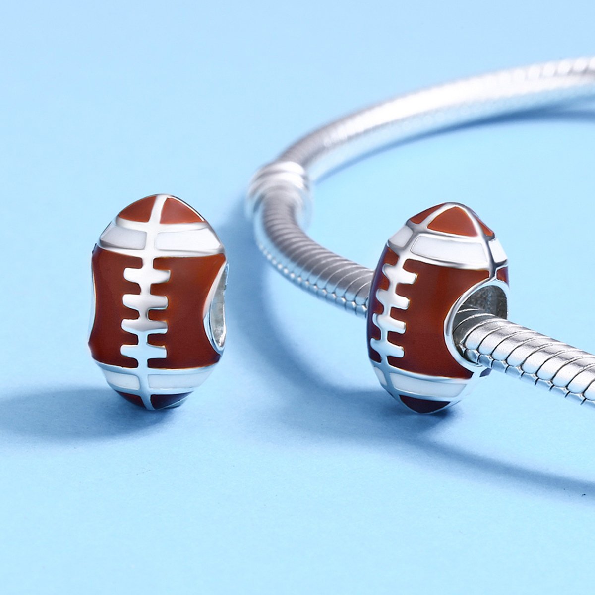 Pandora rugby deals ball charm