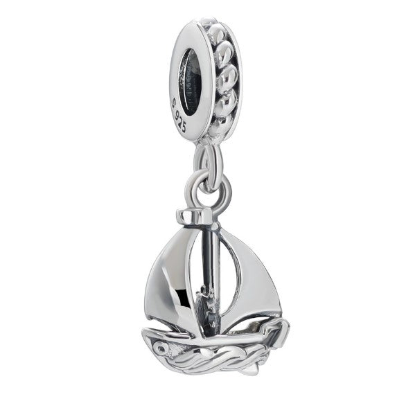 Sterling 925 silver charm the sail bead pendant fits Pandora charm and European charm bracelet Xaxe.com