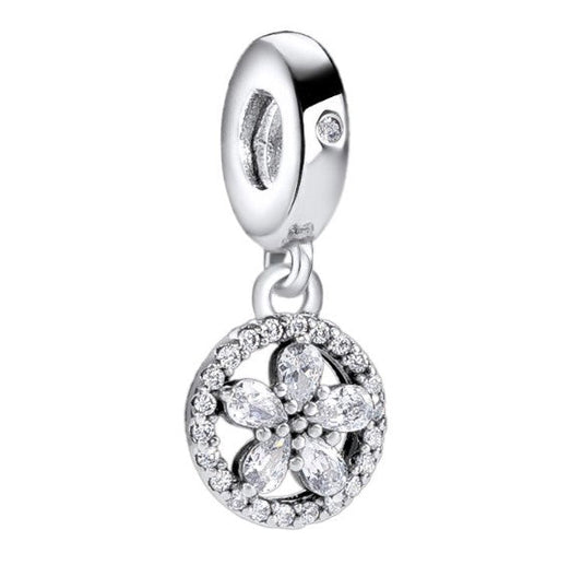 Sterling 925 silver charm the shining flower pendant fits Pandora charm and European charm bracelet Xaxe.com