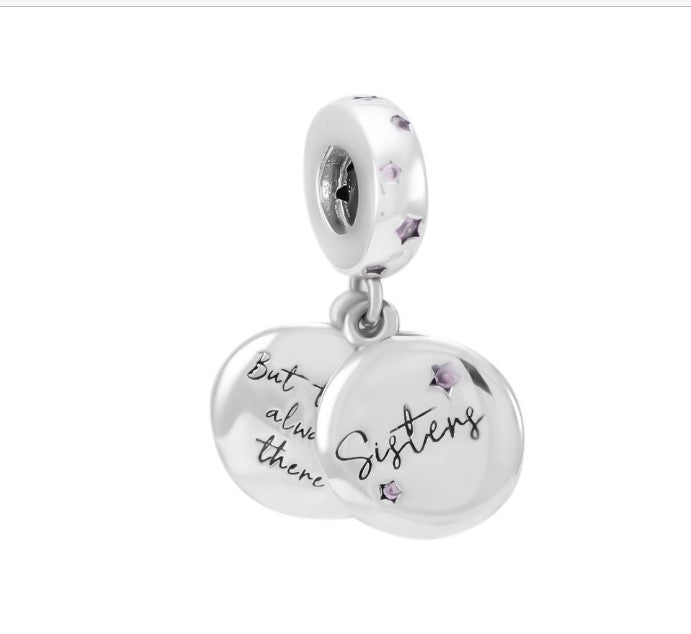 Sterling 925 silver charm the sister love pendant fits Pandora charm and European charm bracelet Xaxe.com