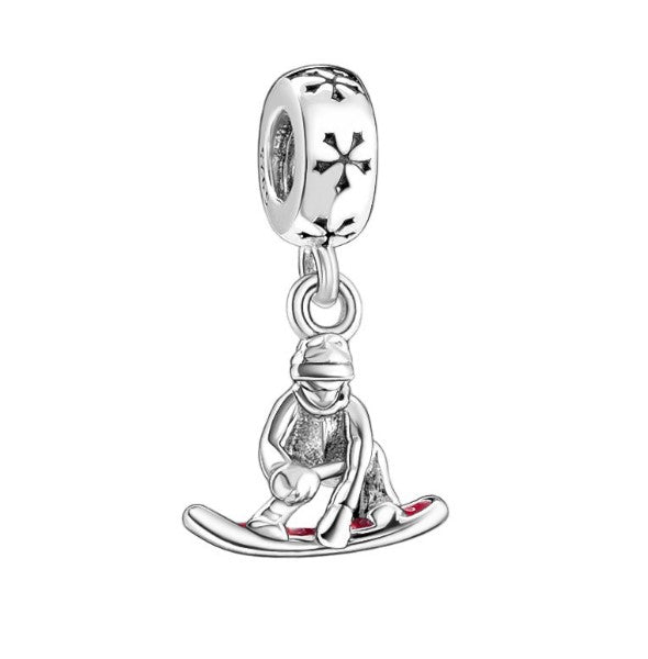 Sterling 925 silver charm the skater bead pendant fits Pandora charm and European charm bracelet Xaxe.com