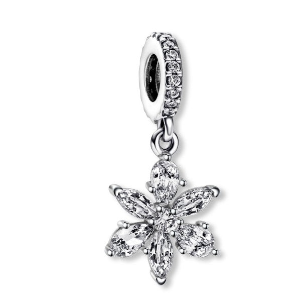 Sterling 925 silver charm the snowflake bead pendant fits Pandora charm and European charm bracelet Xaxe.com