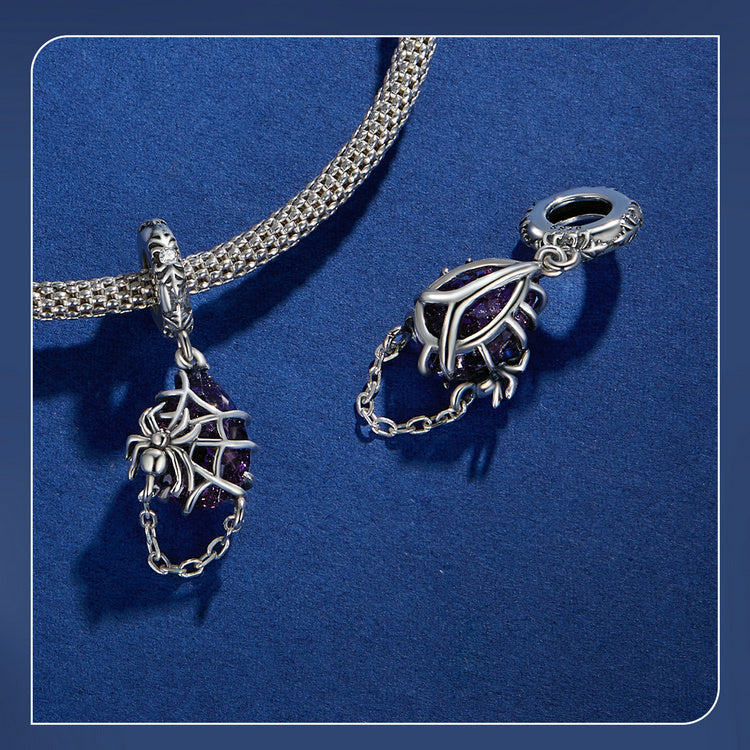 Sterling 925 silver charm the spider pendant fits Pandora charm and European charm bracelet Xaxe.com
