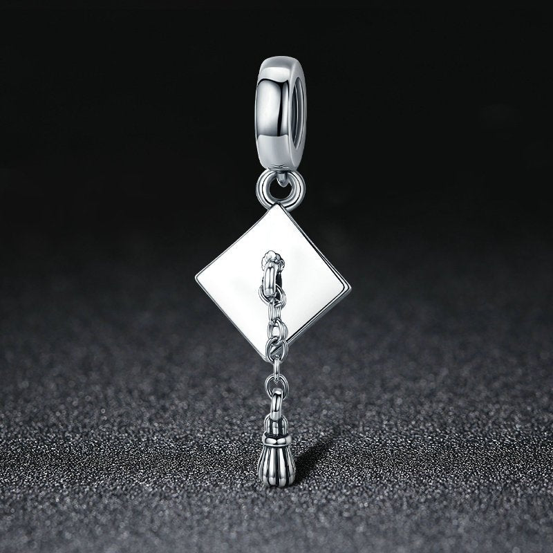 Sterling 925 silver charm the square bead pendant fits Pandora charm and European charm bracelet Xaxe.com