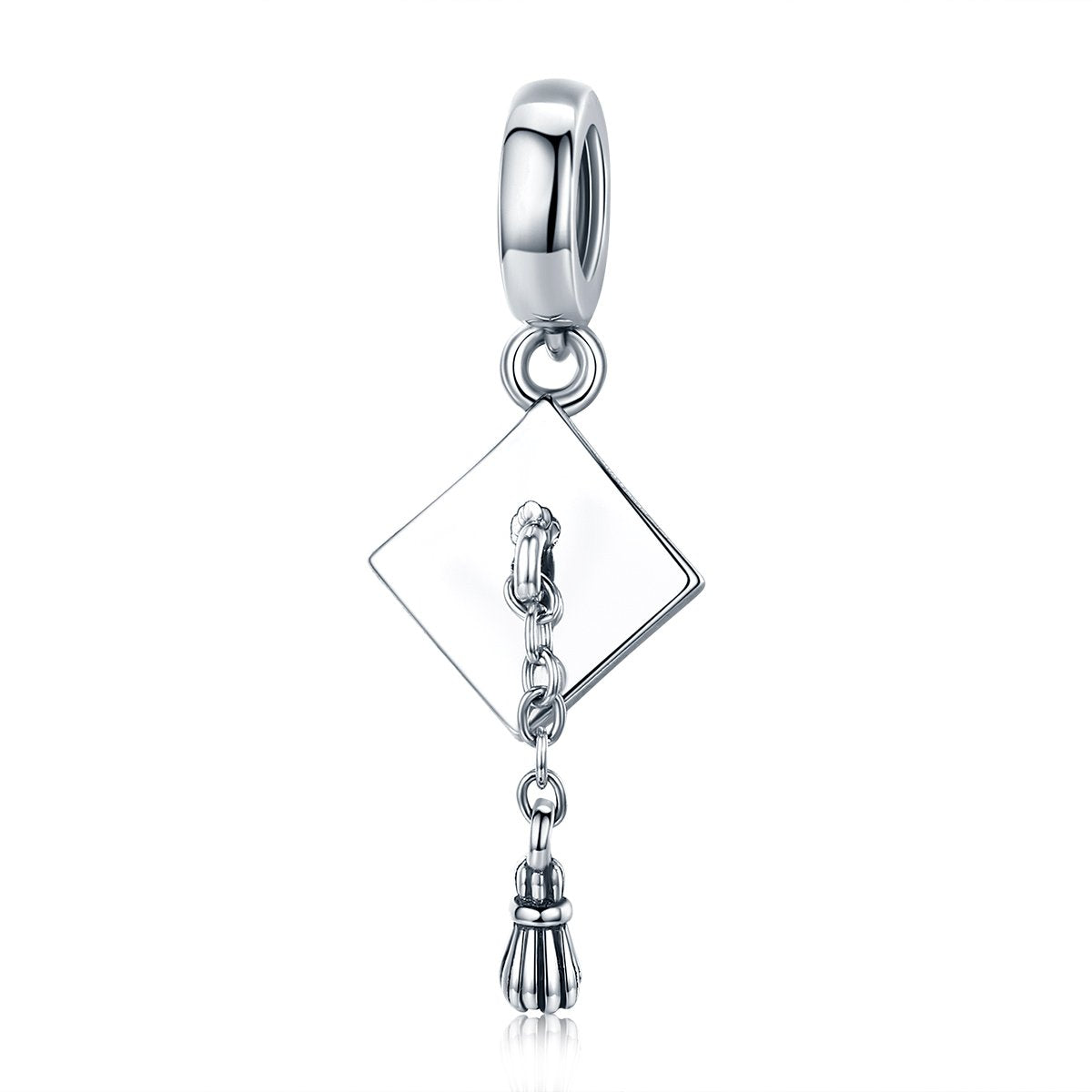 Sterling 925 silver charm the square bead pendant fits Pandora charm and European charm bracelet Xaxe.com