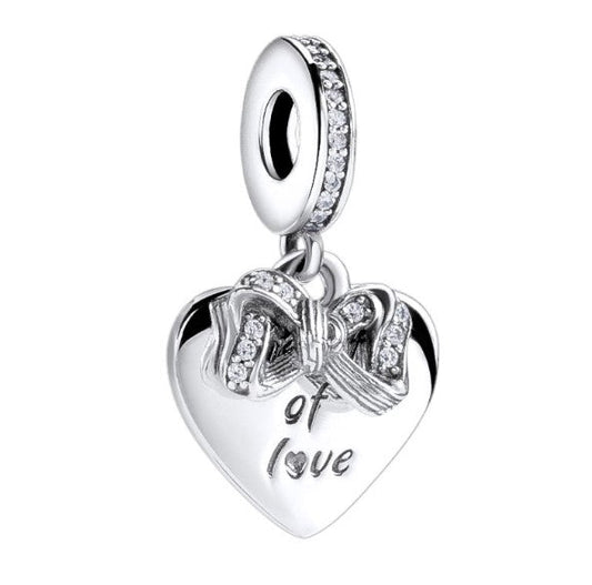 Sterling 925 silver charm the tie of love pendant fits Pandora charm and European charm bracelet Xaxe.com
