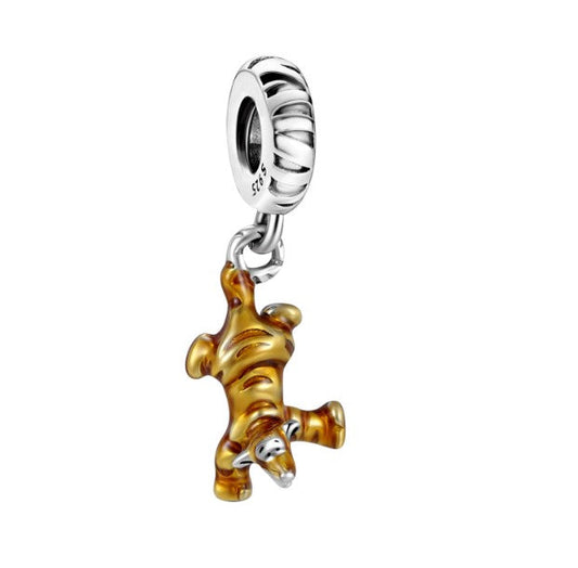 Sterling 925 silver charm the tiger bead pendant fits Pandora charm and European charm bracelet Xaxe.com