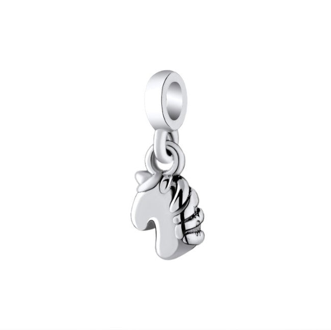 Sterling 925 silver charm the unicorn bead pendant fits Pandora charm and European charm bracelet Xaxe.com