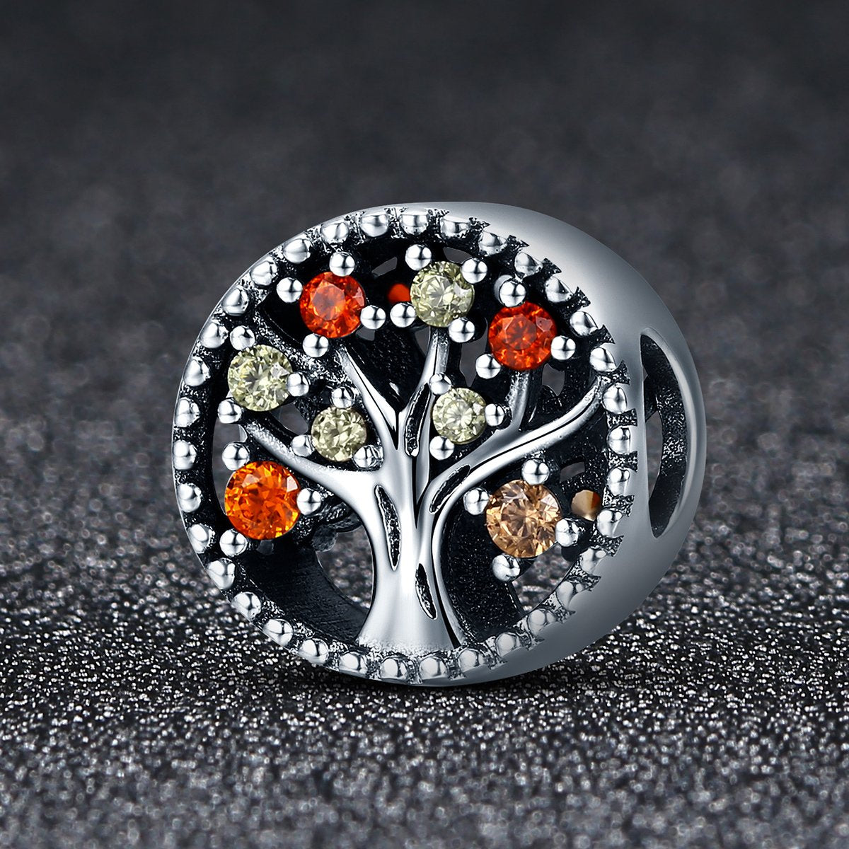 Sterling 925 silver charm the vivid life tree bead pendant fits Pandora charm and European charm bracelet Xaxe.com