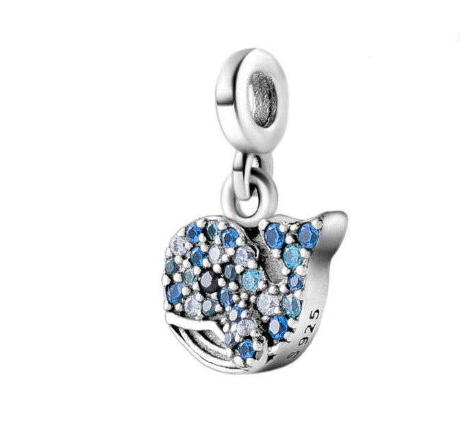 Sterling 925 silver charm the whale bead pendant fits Pandora charm and European charm bracelet Xaxe.com