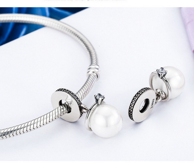 Sterling 925 silver charm the white hope bead pendant fits Pandora charm and European charm bracelet Xaxe.com