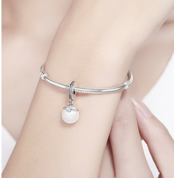 Sterling 925 silver charm the white hope bead pendant fits Pandora charm and European charm bracelet Xaxe.com