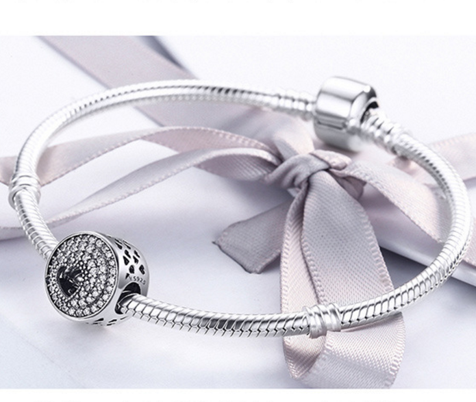 Sterling 925 silver charm the zircon love pendant fits Pandora charm and European charm bracelet Xaxe.com
