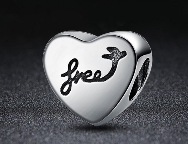 Sterling 925 silver charm tree heart bead pendant fits Pandora charm and European charm bracelet Xaxe.com