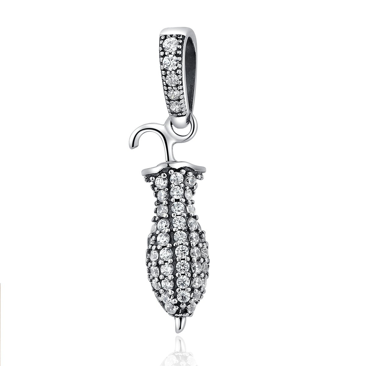 Sterling 925 silver charm umbrella bead pendant fits Pandora charm and European charm bracelet Xaxe.com