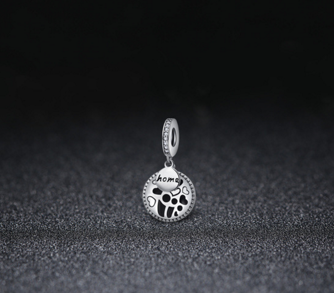 Sterling 925 silver charm warm home bead pendant fits Pandora charm and European charm bracelet Xaxe.com