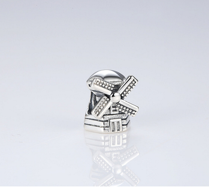 Sterling 925 silver charm windmills bead pendant fits Pandora charm and European charm bracelet Xaxe.com