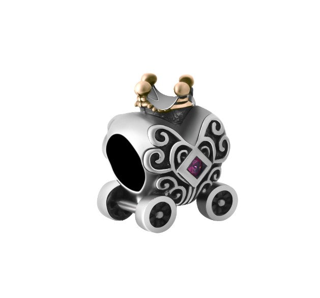 Sterling 925 silver the carriage bead fits Pandora charm and European bracelet Xaxe.com