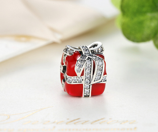 Sterling silver supries box bead pendant fits Pandora Chram Xaxe.com